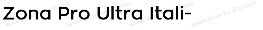 Zona Pro Ultra Itali字体转换